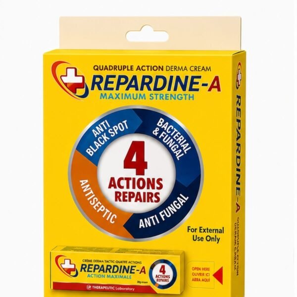كريم Repardine-A رباعي المفعول – Maximum Strength - boite-fermee-fond-blanc
