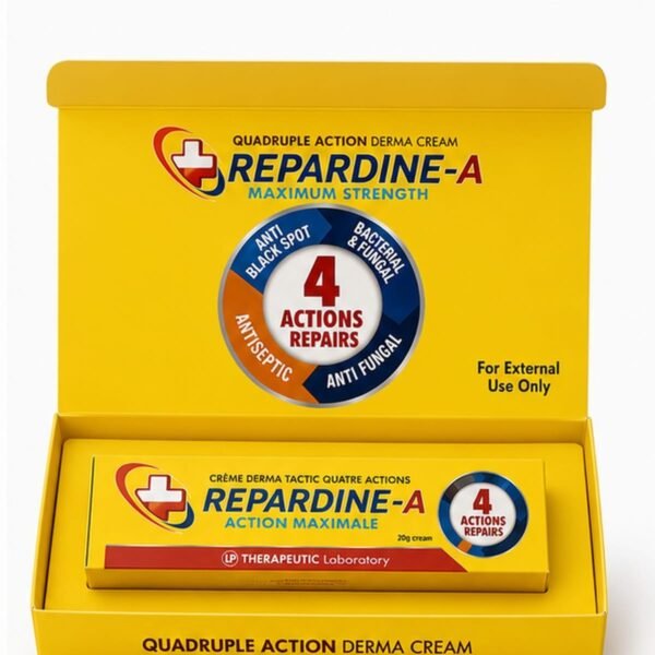 كريم Repardine-A رباعي المفعول – Maximum Strength - boite-ouverte-tube-visible